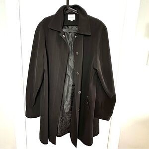 TRADITION Women’s Black, Trench Style Coat, Size 15/16